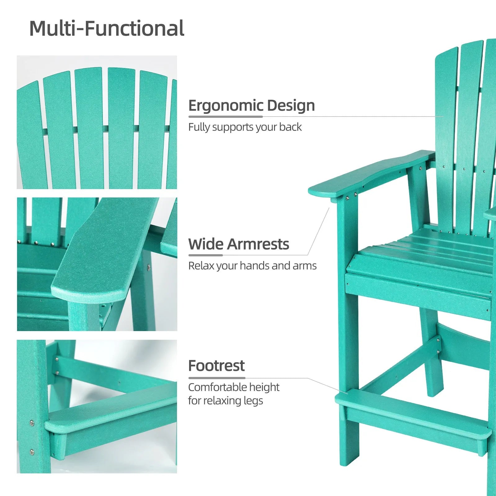 Tall_Adirondack_Chairs_Set_of_2_HDPE_Patio_Bar_Stool_with_Connecting_Tray_Aoodor_Cyan-2