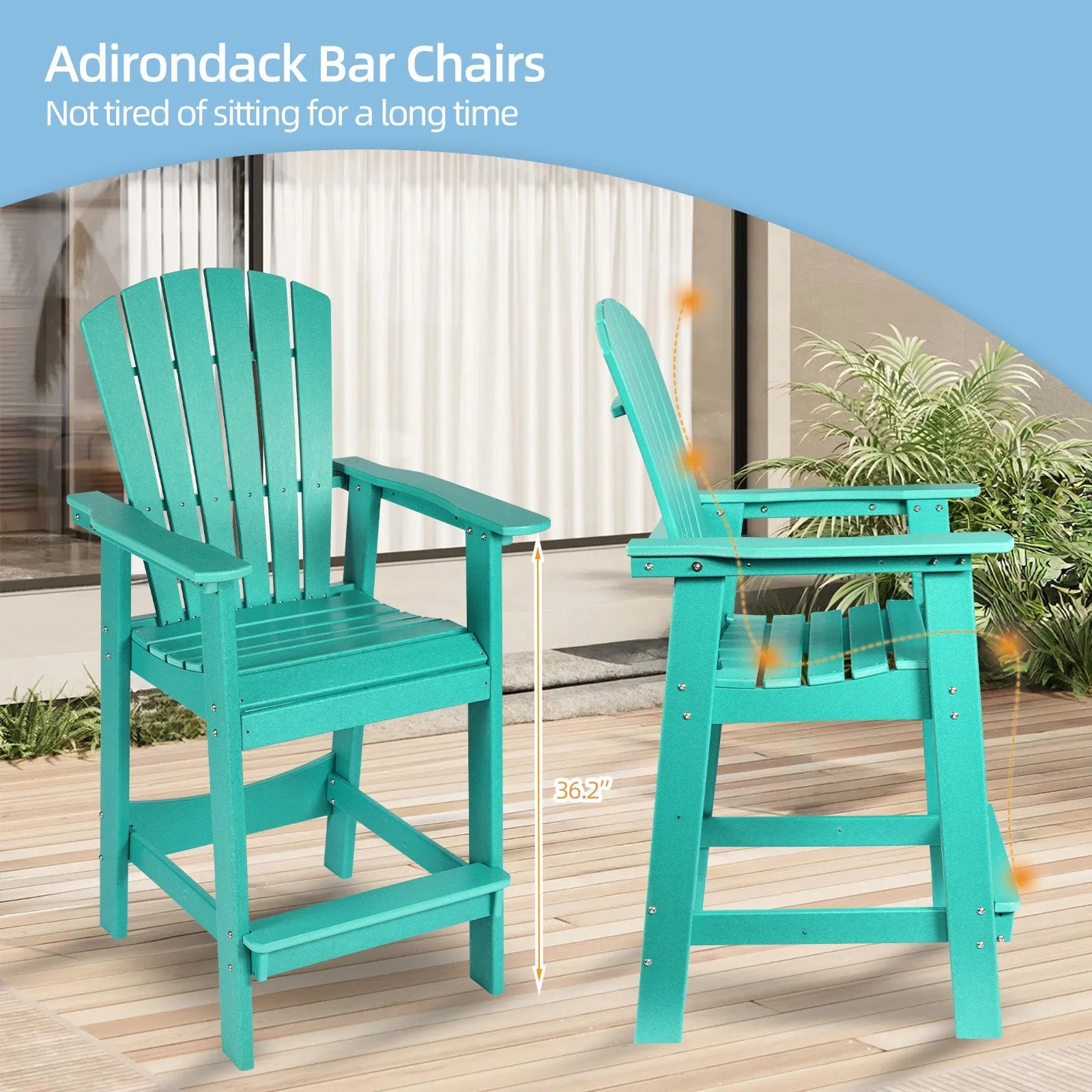Tall_Adirondack_Chairs_Set_of_2_HDPE_Patio_Bar_Stool_with_Connecting_Tray_Aoodor_Cyan-4