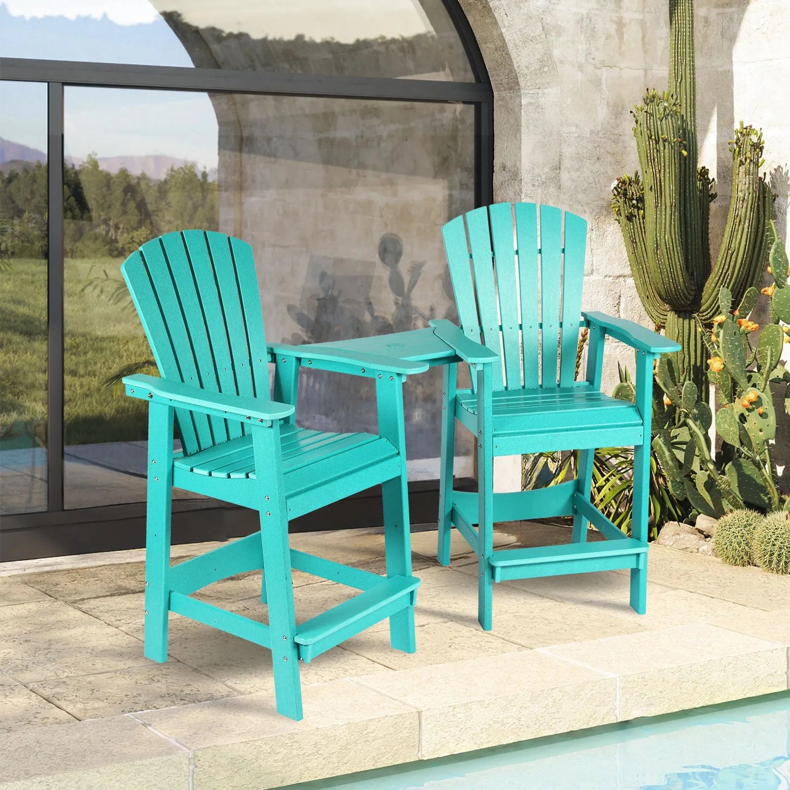 Tall_Adirondack_Chairs_Set_of_2_HDPE_Patio_Bar_Stool_with_Connecting_Tray_Aoodor_Cyan-6